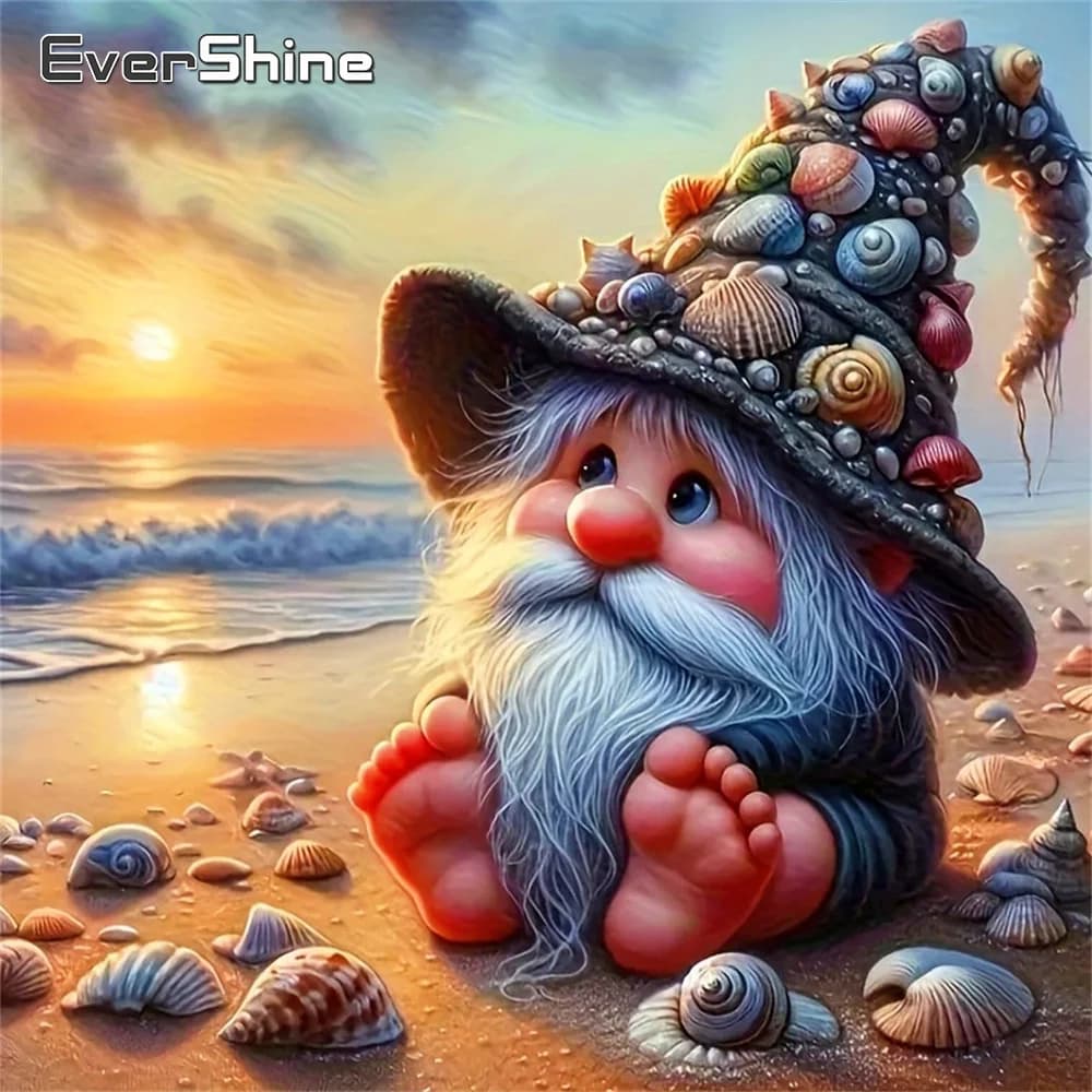 Evershine diamante mosaico nano punto croce kit pittura mare trapano completo cartone animato arte ricamo conchiglia decorazione per la casa