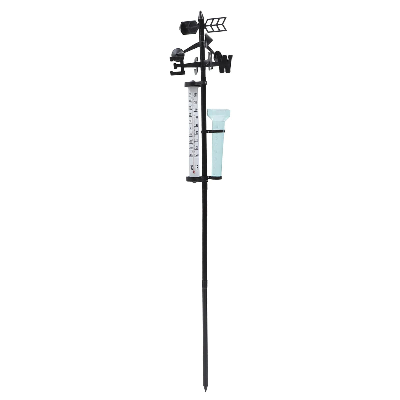3 in 1 Meteorology Instrument Multiple Use Outdoor Thermometer Rain Gauge Wind Direction Meter Garden Weather Station