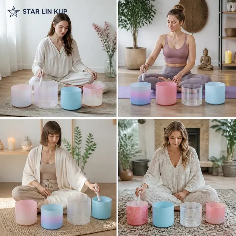 STAR LIN KUP Crystal Singing Bowl High End Customized Alchemy Sound Healing Meditation Chakra Balance Harmonious Tone