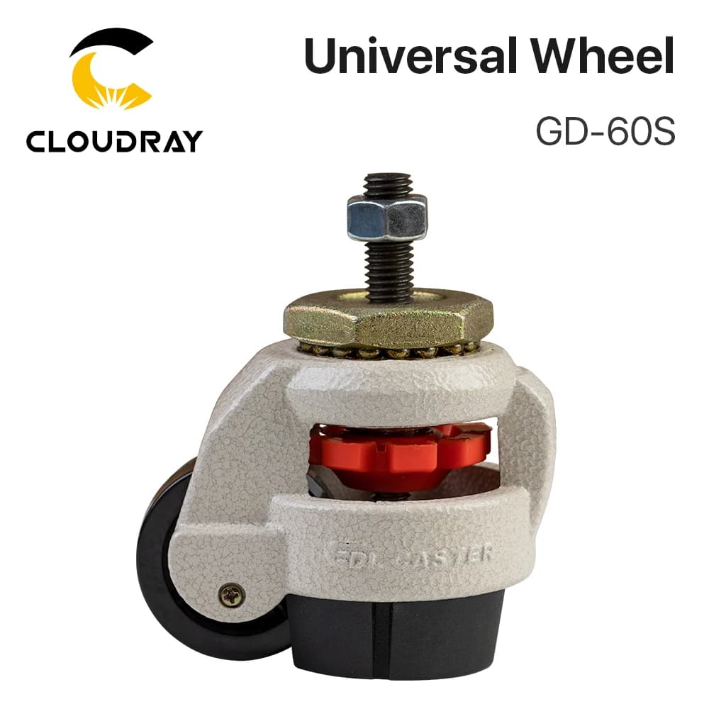 Ruota universale Cloudray GD-60S filettatura Standard M12 regolabile da 10mm per macchina per taglio e incisione Laser CO2
