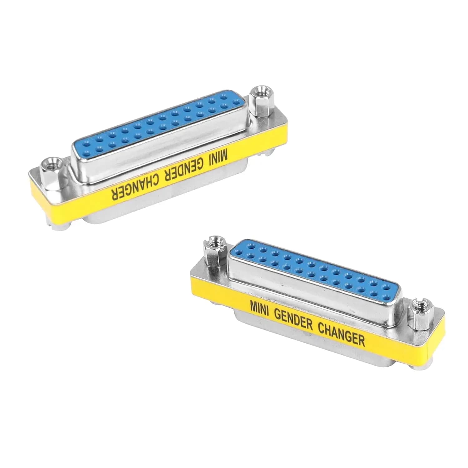 Cambia genere DB25 a 25 pin D-SUB Accoppiatore da 25 pin Cavo seriale Cambia genere Connetore adattatore VGA RS232 per applicazioni Confezione da 2