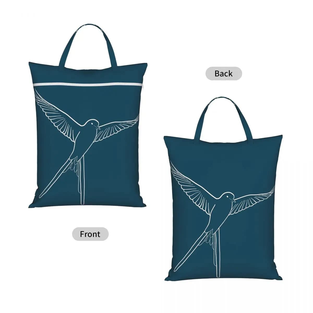 Wingspan Board Game Bird Outlin Travel Laundry Bag Waterproof Reusable Dirty Clothes Pouch Gym Yoga Vacation Washing Basket
