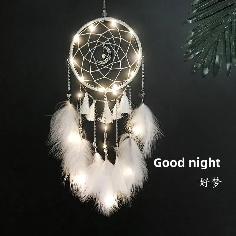 Dream Catcher Decoration Girls Bedroom Finished Product Feather Material Girls Birthday Room Decorations Hanging Ornaments