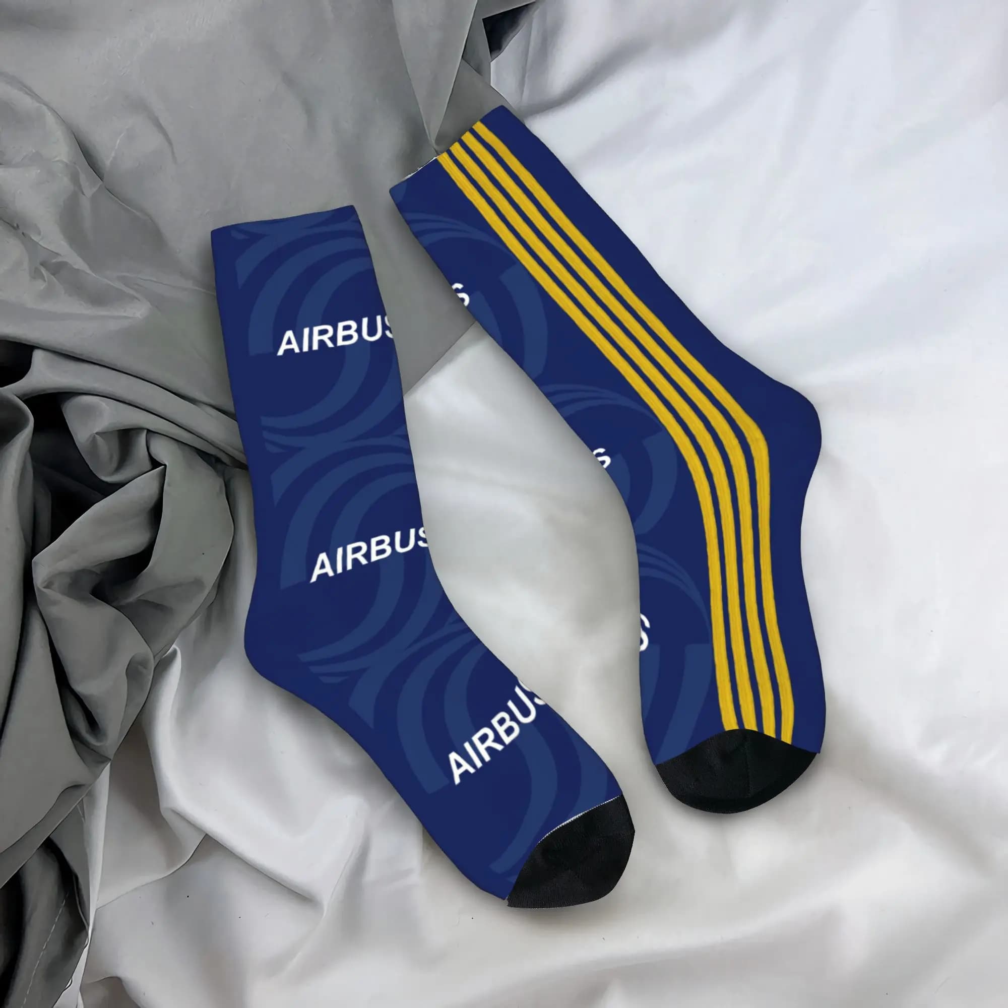Calzini Personalizzati con Stampa di Aerei per Piloti, Elasticizzati, per Uomo e Donna, Adatti per Estate, Autunno e Inverno