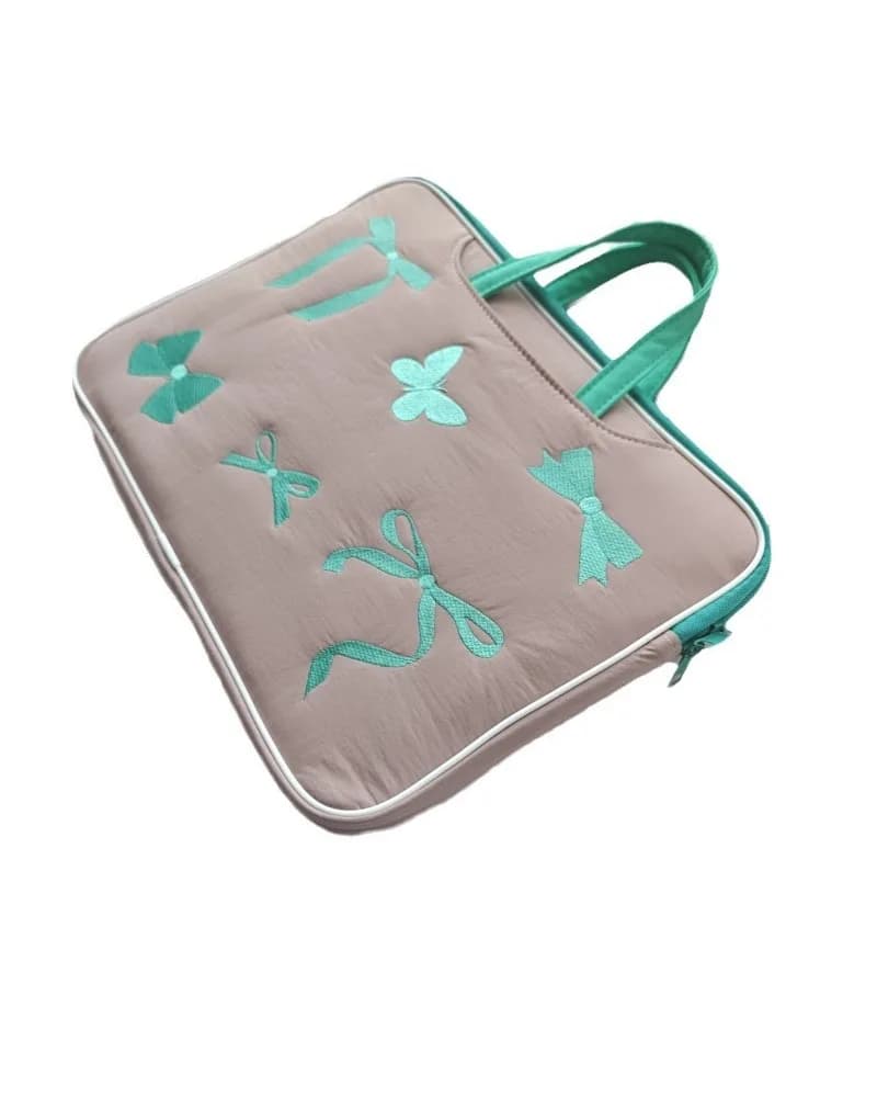 Borsa per laptop con delicato motivo ricamato, compatibile con borsa per notebook da 133 14 156 pollici per uso quotidiano