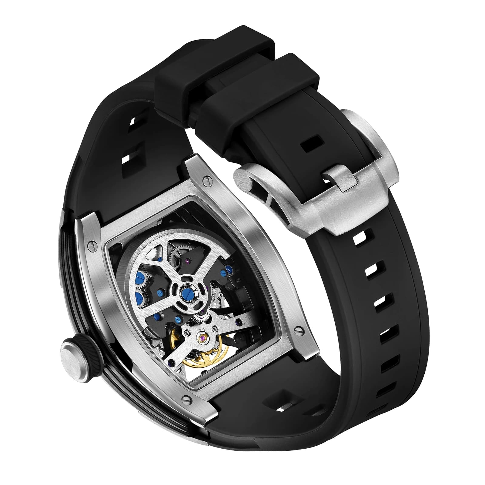 2026 NUOVO DANIEL GORMAN Orologio da Polso Meccanico Automatico Moda Casual Scheletrato Zaffiro Acciaio Inossidabile per Uomo