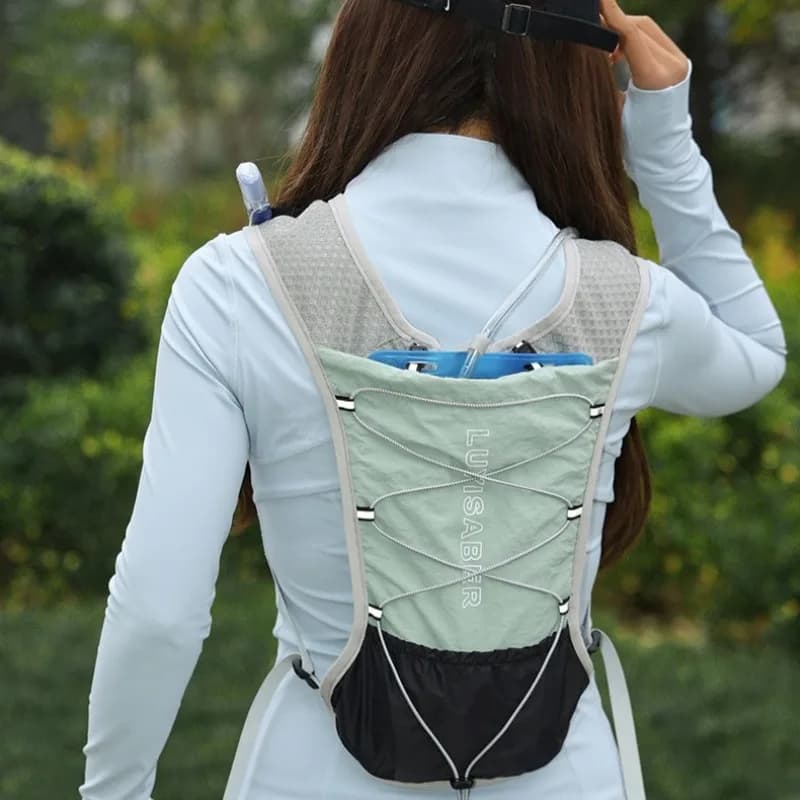 Nuovo Gilet da Corsa 2026 Multifunzionale per Ciclismo e Trail Running, Zaino Idratazione Traspirante Blu