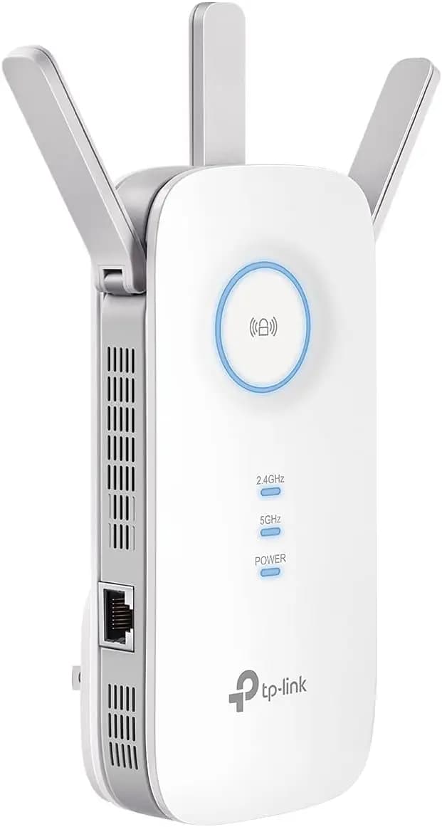 Ripetitore WiFi AC1900, Copre 260 m² e 35 Dispositivi, Extender Dual Band con Porta Gigabit