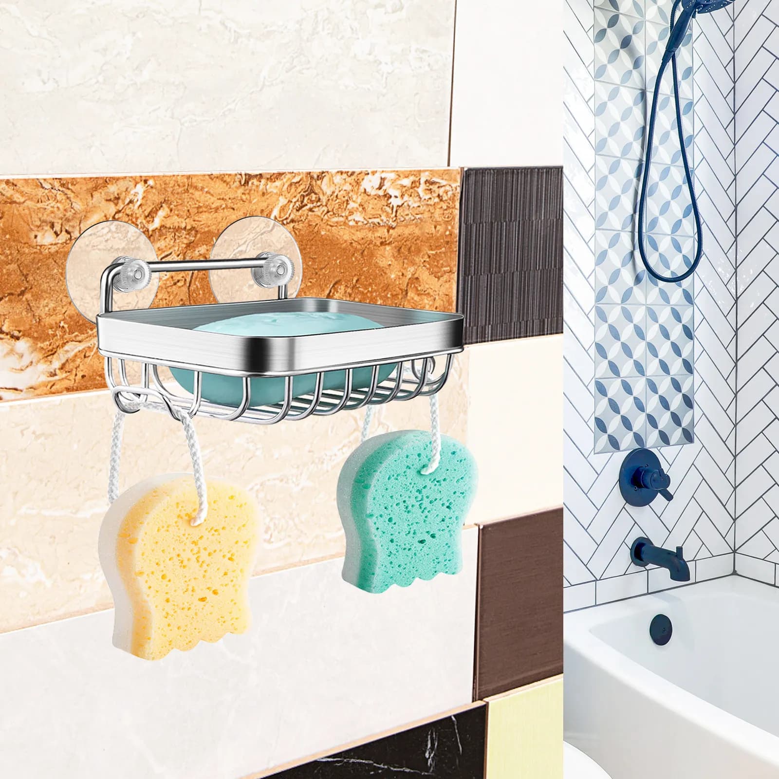 Set di 8 Ventose in Plastica Trasparente, Ganci a Forte Suzione per Bagno, Finestre, Pareti, Doccia, Multiuso, per Uso Domestico