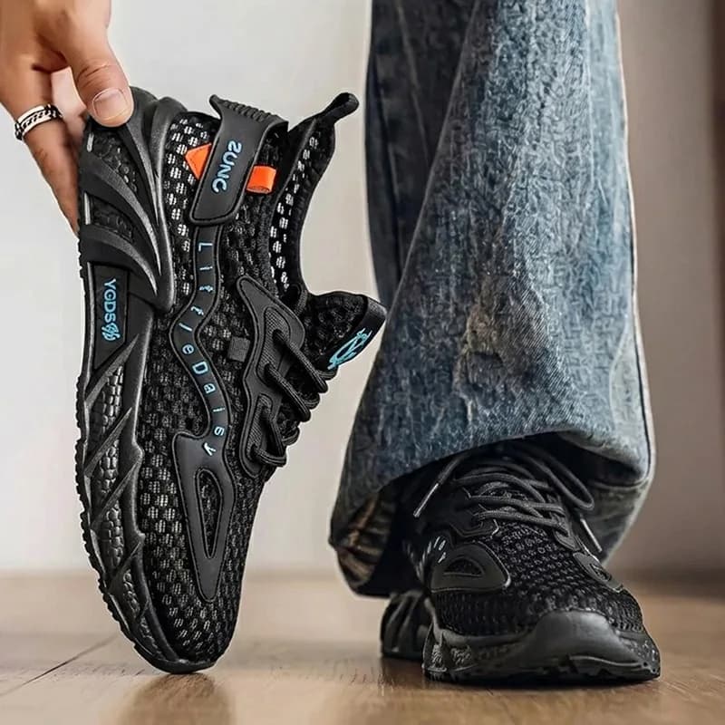 Nuove Sneakers da Uomo 2026 ad Asciugatura Rapida con Rete Traforata, Scarpe Sportive Traspiranti con Fori Grandi, Leggere e Antiscivolo per Corsa e Uso Casual