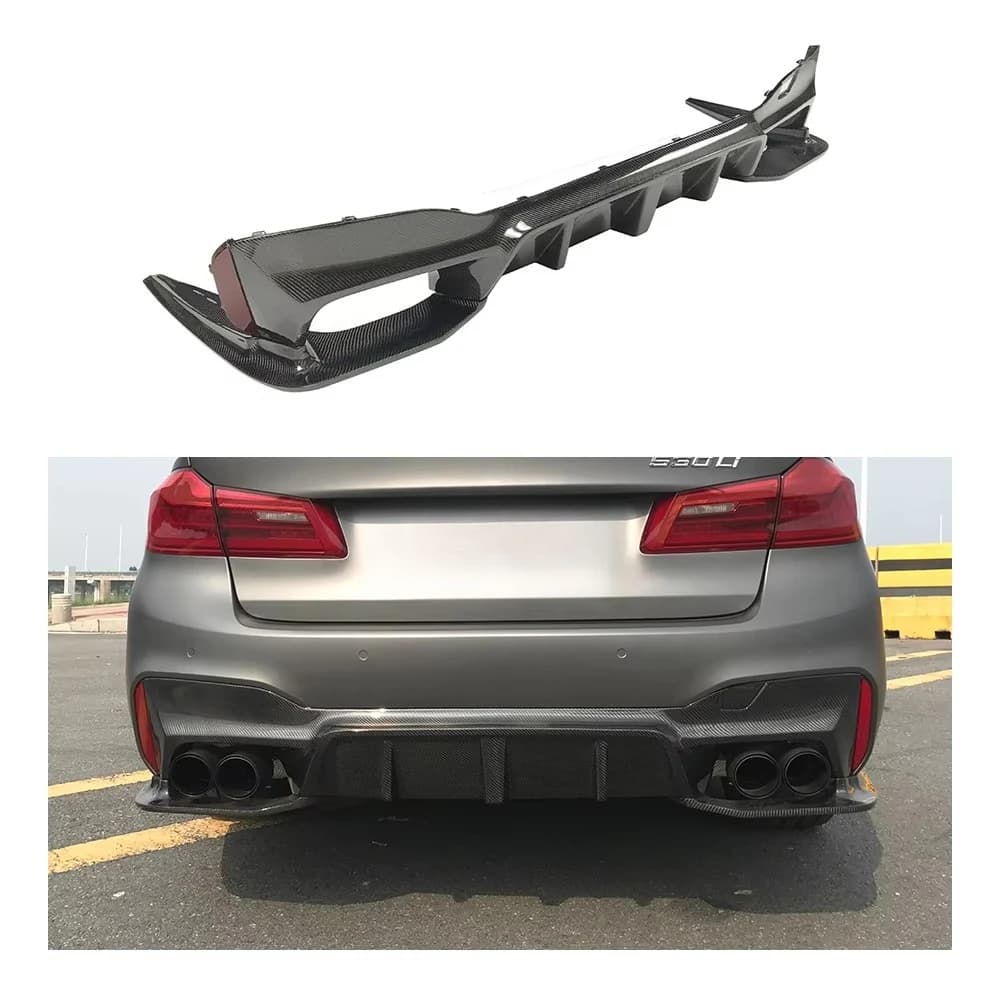 STLF For 5 Series G30 G382017 Rear Diffuser Body Kit-D Style Dry Carbon Fiber Rear Lip Diffuser Splitters Aprons Spoiler 100% Ne