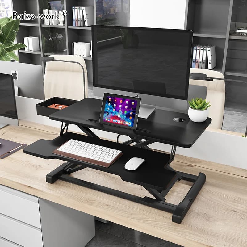 Staffa di sollevamento per computer stand up workstation Staffa per computer di sollevamento desktop da ufficio Staffa per computer portatile Sollevamento stand up