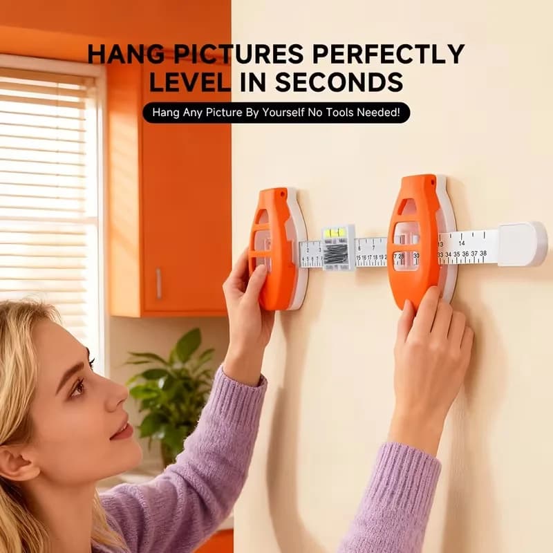 Picture Hanging Leveling Tool Ruler Precise Alignment Picture Hanger with Leveling Tool Wall Frame Hanging Tool Digital Ruler
