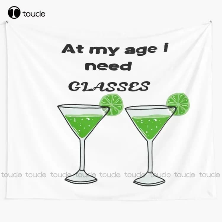 New At My Age I Need Glasses Tapestry Music Tapestry Tapestry Wall Hanging For Living Room Bedroom Dorm Room Home Decor