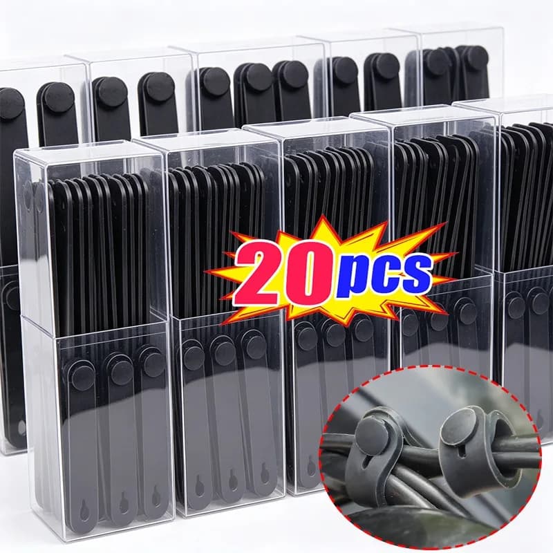 1/20Pcs Motorcycle Rubber Frame Securing Cable Wiring Harness Power Cord Tie Clutch Line Brake Ties Elastic Fix Accessories