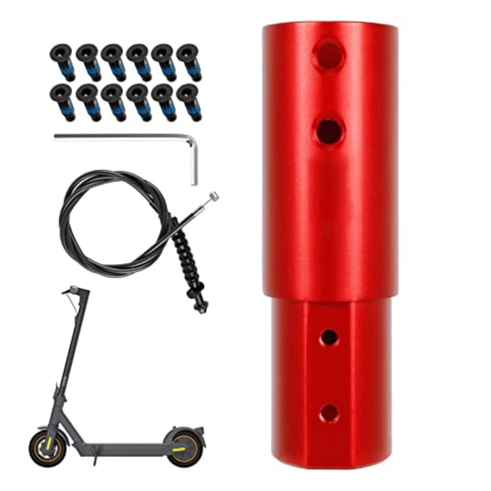 1Set scooter elettrico stelo tubo di prolunga in alluminio anteriore post altezza potenziatore con cavo freno a tamburo per Ninebot per Max G30 parte