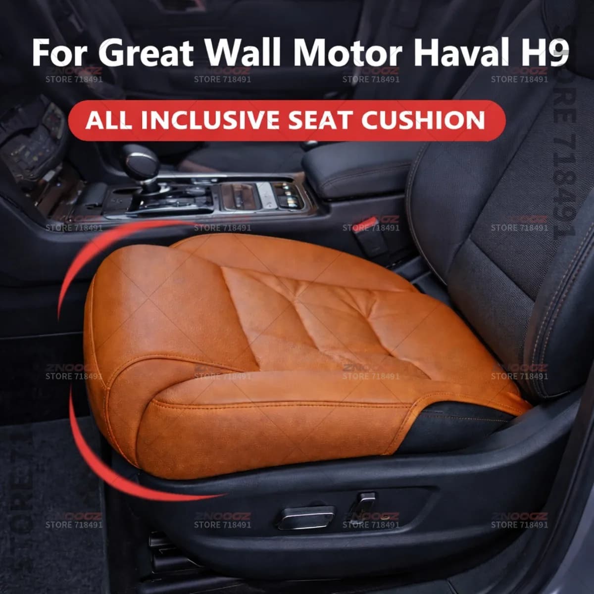 Supporto per Gambe per Sedile Auto Great Wall Motor Haval H9, Estensione Coprisedile in Memory Foam, Cuscino Estensibile, Accessori Interni