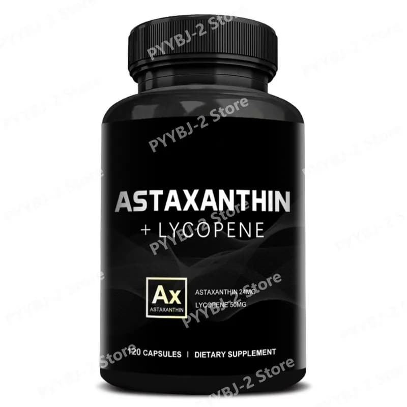 Astaxanthin 24mg with Lycopene 50mg, Carotenoid Supplement, 120 Capsules, Plant-Based Formula for Daily Nutritional Support