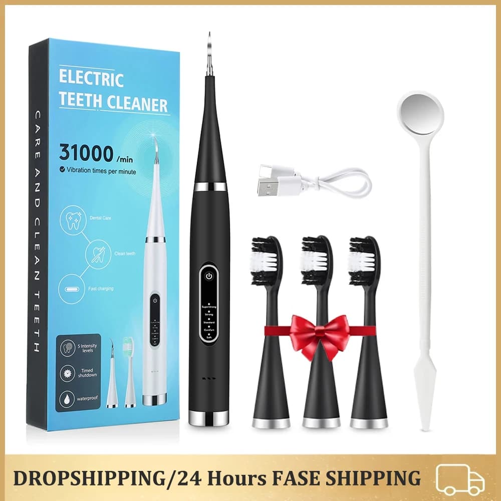 Waterproof Electric Toothbrush with Sonic Vibration, Remove Plate and Tartar, Tooth Whitening Tool