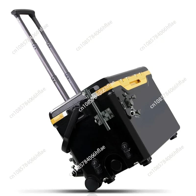 36 Liter Fishing Equipment Box Outdoor Trolley Equipment Box Flat Cover Adult Fishing Seat Tool Box Wheeled Tool Box