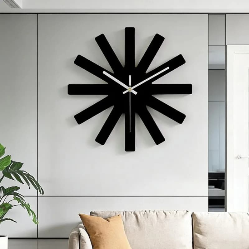 Nordic style decorative wall clock, hotel living room creative wall-mounted clock simple art clock decoration