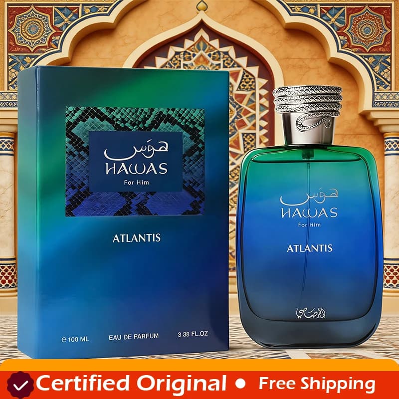 RASASI Hawas Atlantis Eau De Parfum for Man 100ML, Profumo Fresco e Moderno, Fragranza Duratura, Profumo Arabo per Donne, Colonia
