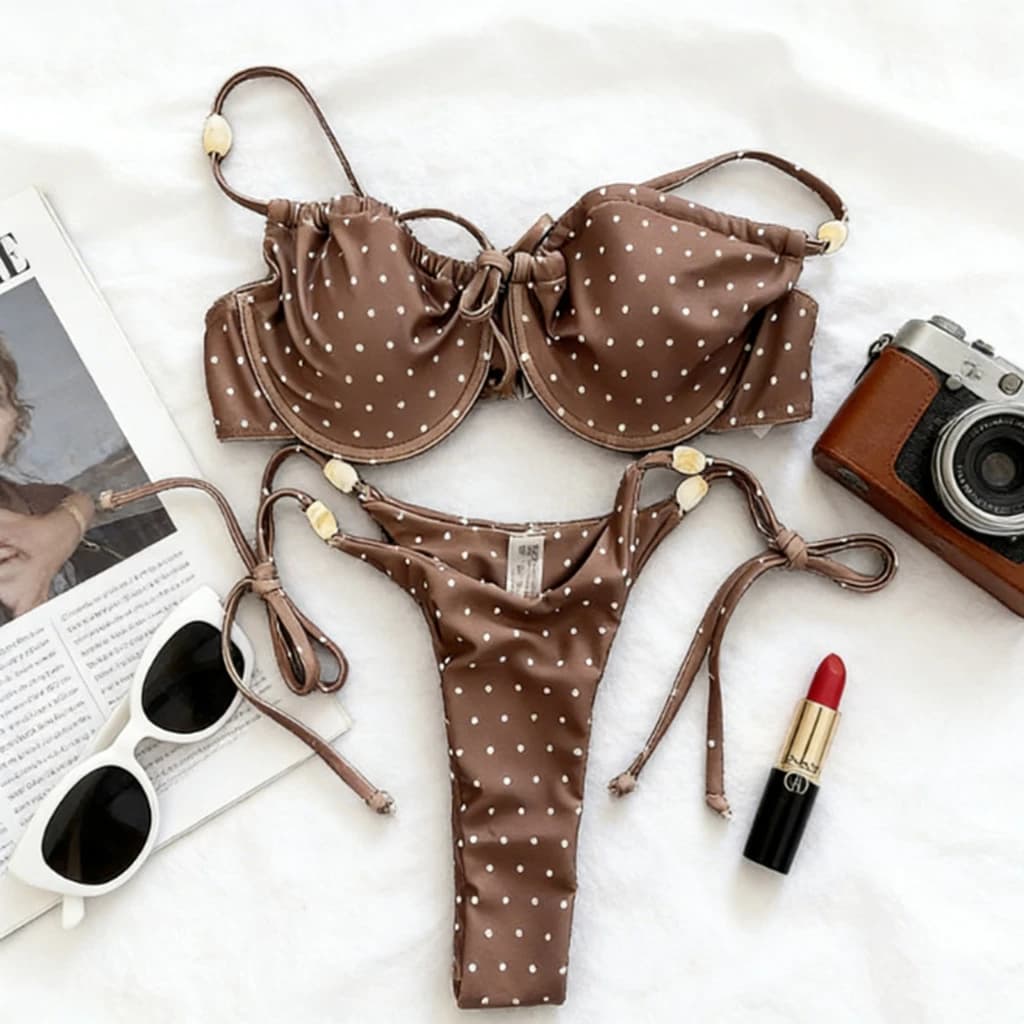 Micro 2026 New Swimwear Women Swimsuit Sexy Brazilian Bikini Set Halter Print Lace Thong Beachwear Bathing Suit Female Biquini
