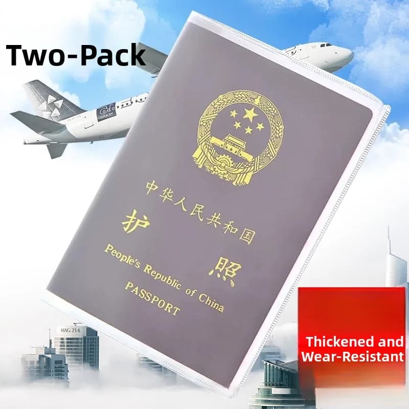 Korean Style Travel Passport Protective Cover Cute Simple Ins Passport Holder Cartoon Passport Storage Bag Family Organizer