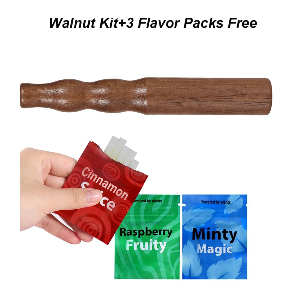 Regalo per lui Smettere di fumare Dispositivo con bastoncini di legno Senza nicotina con nuclei di sapore Bocchino per inalatore d'aria Aromaterapia Senza sostanze chimiche