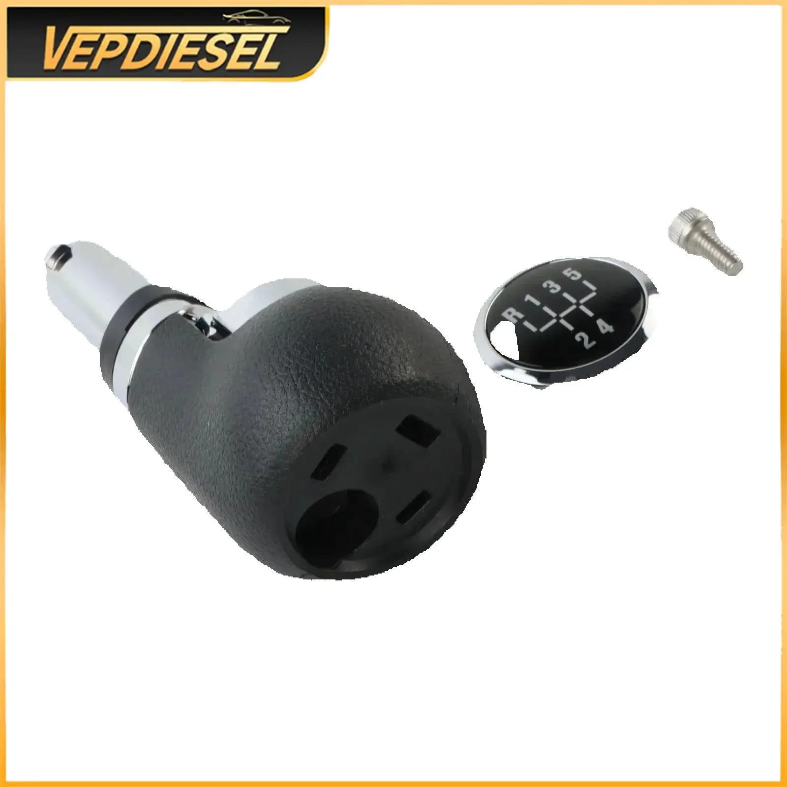 5 Speed Gear Shift Knob Boot Assembly Black PU Leather for Chevrolet Trax 2011-2020