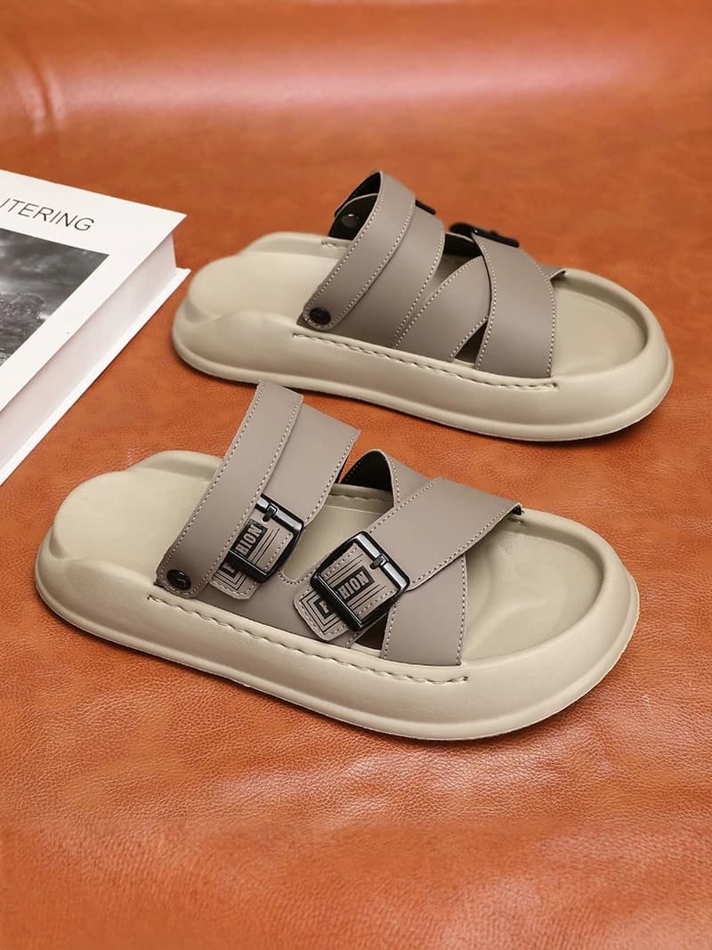 Men's Summer Anti-Slip Casual Driving Two-Purpose Beach Sandals Soft Bottom Sports Sensation Outdoor Wearable Flip Flops