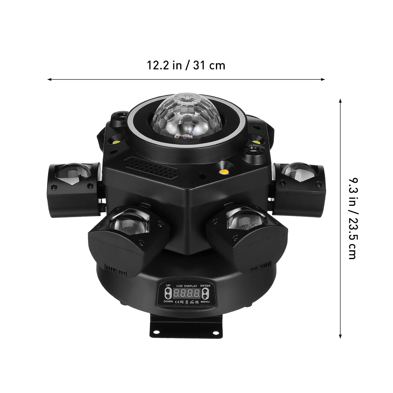 Luce DJ a Testa Mobile: Illuminazione per Feste con 6 Bracci Rotanti - Spettacolo di Luci Laser e Strobo per Palcoscenici, Piste da Ballo, Club e KTV