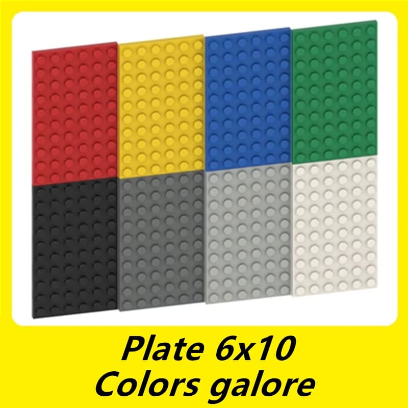 10 PZ PIASTRA 6x10 Punti Compatibile con 3033 Piastra Base Mattoni autobloccanti Building Blocks Giocattoli Accessori