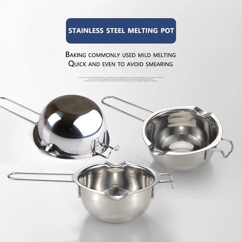 Stainless Steel Wax Melting Pot Long Sleeve Scented Candle Chocolate Butter Soap Hand-made soap Supply of handcrafted tools