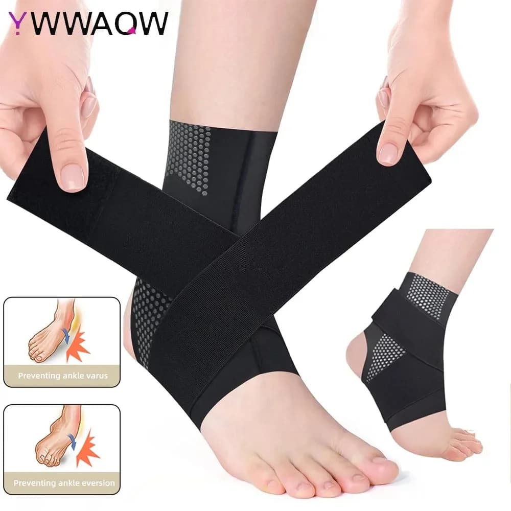 1 pz cavigliera con cinturino di supporto a compressione regolabile per tendinite d'achille, fascia alla caviglia per protezione caviglia slogata