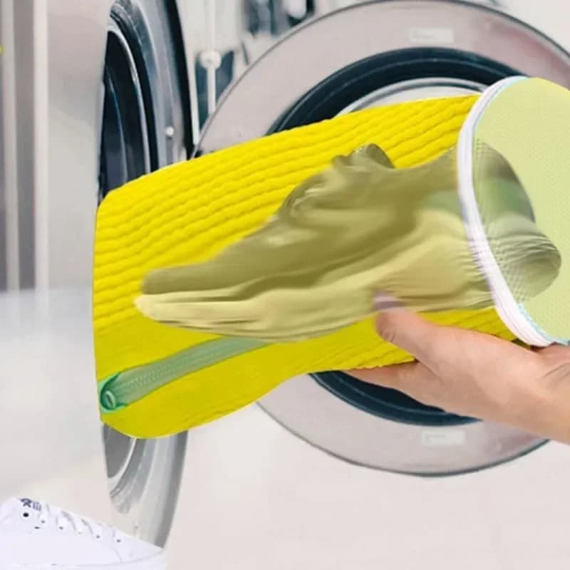Cleaning kit for home shoes, 1 bag for washing polyester shoes 39 * 19 cm with zipper closure for sneakers, laundry of tennis shoes