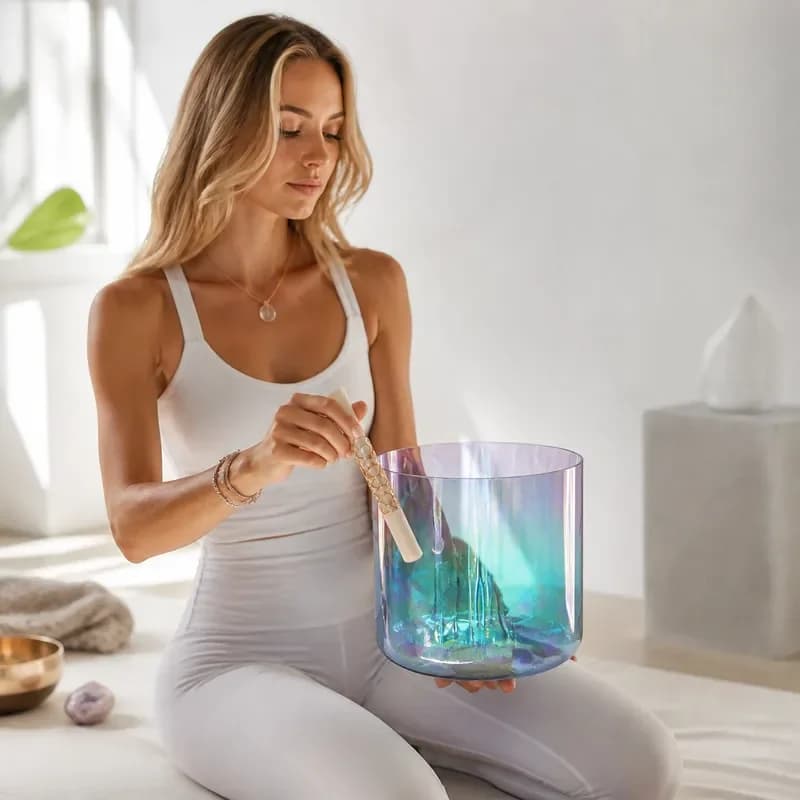 STAR LIN KUP 2026 New Design Dreamy Romantic Gradient Color Crystal Singing Bowl for Meditation Sound Healing Yoga Chakra