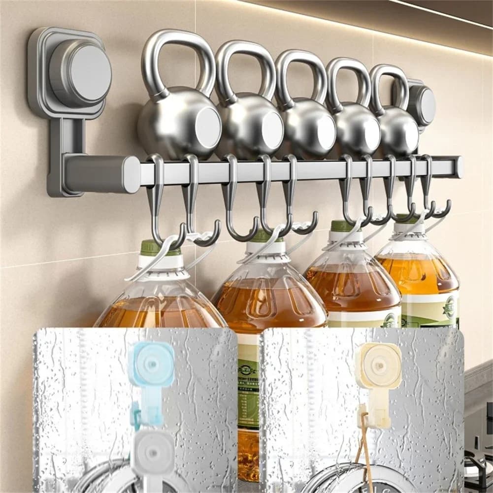Ganci a ventosa a parete Portautensili Portaoggetti da cucina rimovibile per strumento di stoccaggio da cucina Disponibile all'ingrosso