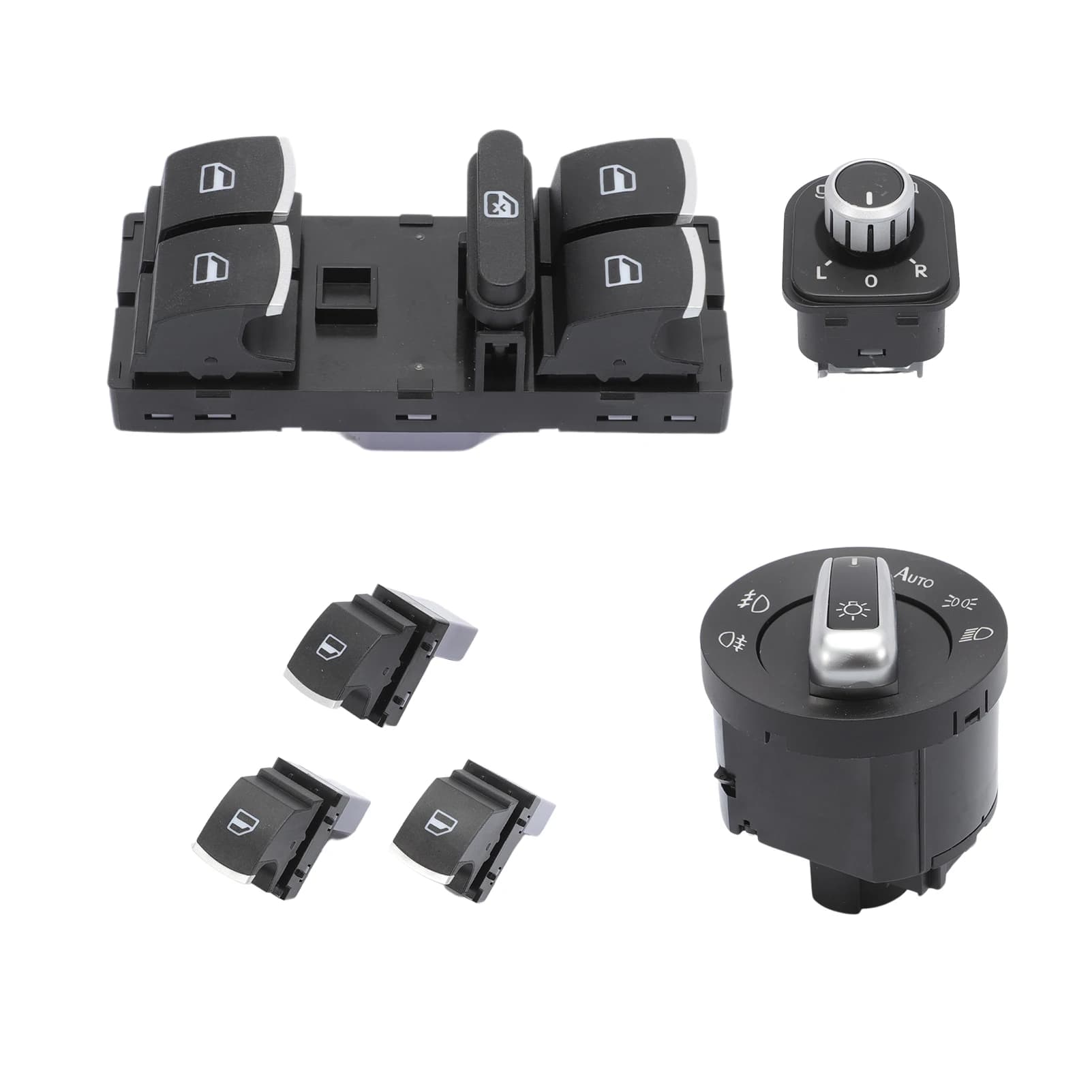4/6 PCS Master Power Finestra Interruttore Interruttore di Controllo Elettrico per Golf Jetta Passat Tiguan CC 5K4959857 5ND959855