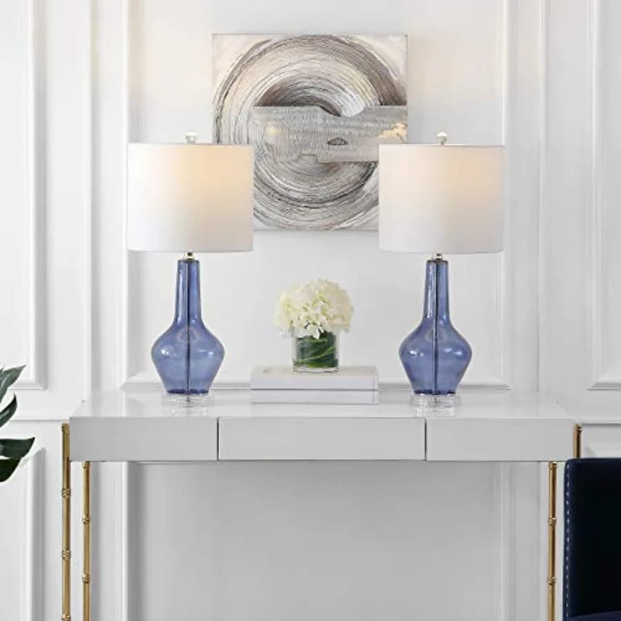 Lighting Collection Velor Glass 4inch Bedroom Living Room Home fice Desk Nightstand Table Lamp LED Bulbs Included
