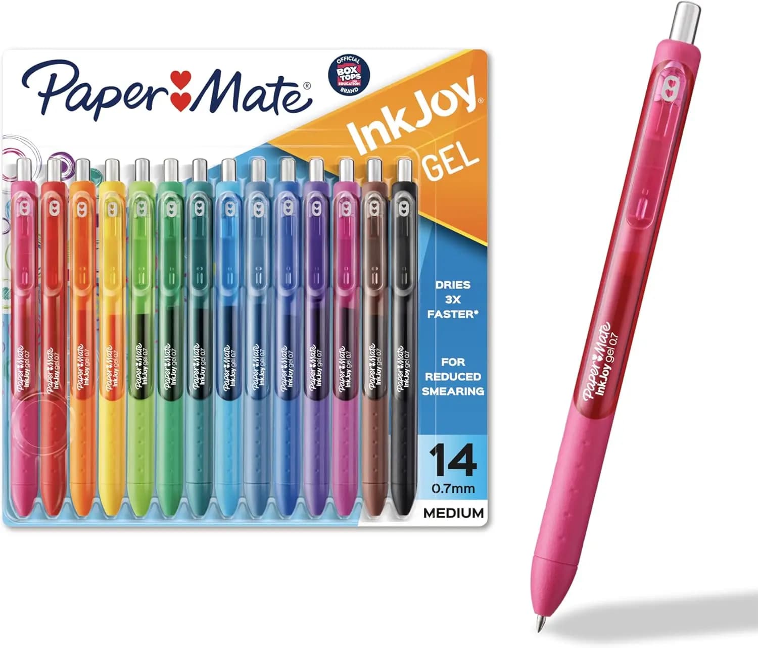 14 Penne Gel Assortite, Punta Media 0.7mm, Scrittura Fluida, Senza Sbavature, Impugnatura Comoda per Diari e Ufficio