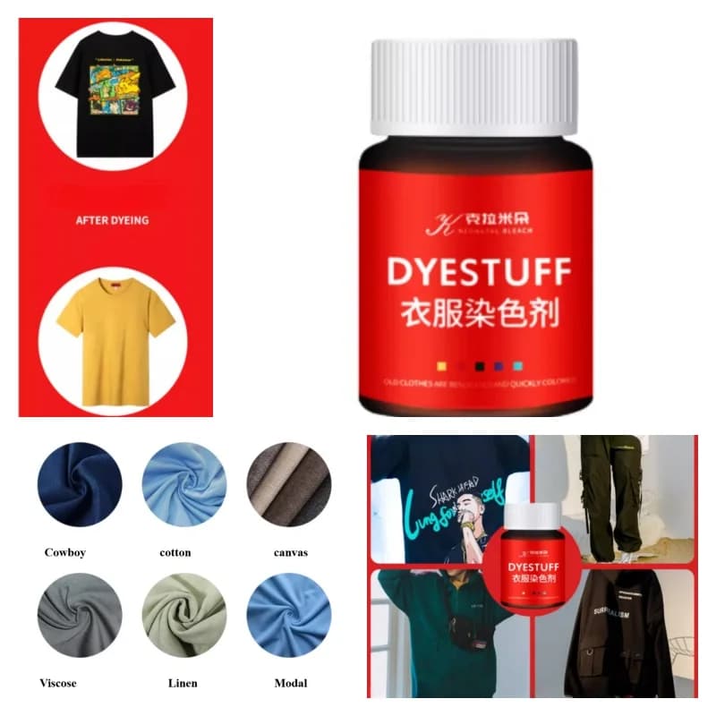 80g Clothing Dyes Handmade Denim Cotton Canvas Linen Modal Fabric Jeans Change The Color Dyeing Renovation Auxiliary Clothes Dye
