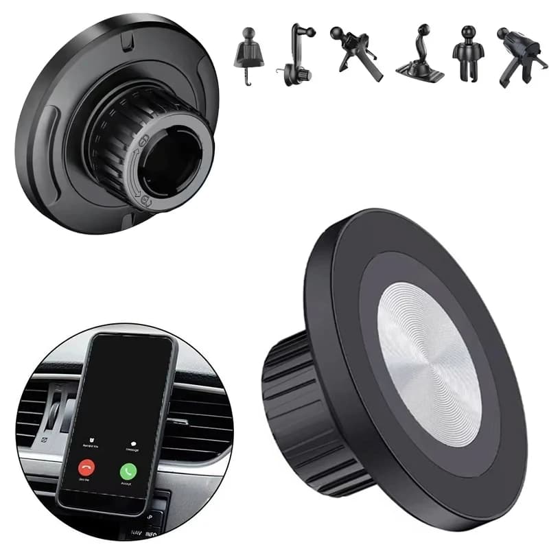 Universal 17mm Ball Head Base Magnet Bracket Desktop Holder Air Outlet Hook For Magsafe Car Phone Stand For iPhone Magnet Base