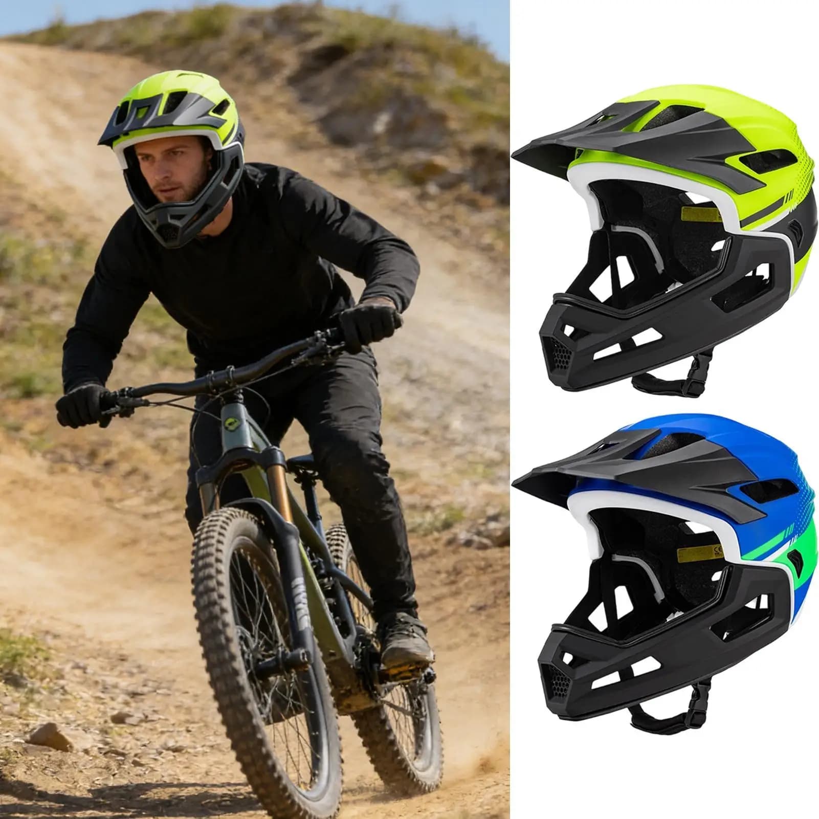 Integral helmet for mountain bike Protection for cycling head Shock Absorption Cycling helmet for motocross Moto Scooter Mountain