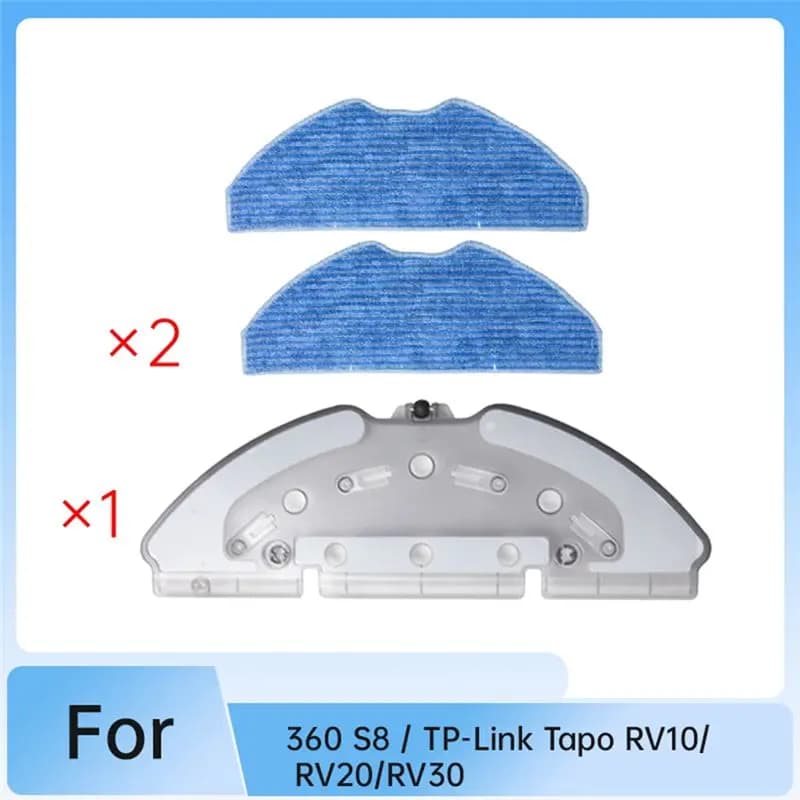 【A16Z】360 S8/TP-Link Tapo RV10/RV20 RV30 Robot Vacuum Cleaner Replacement Mop Bracket Kit Microfiber Pads