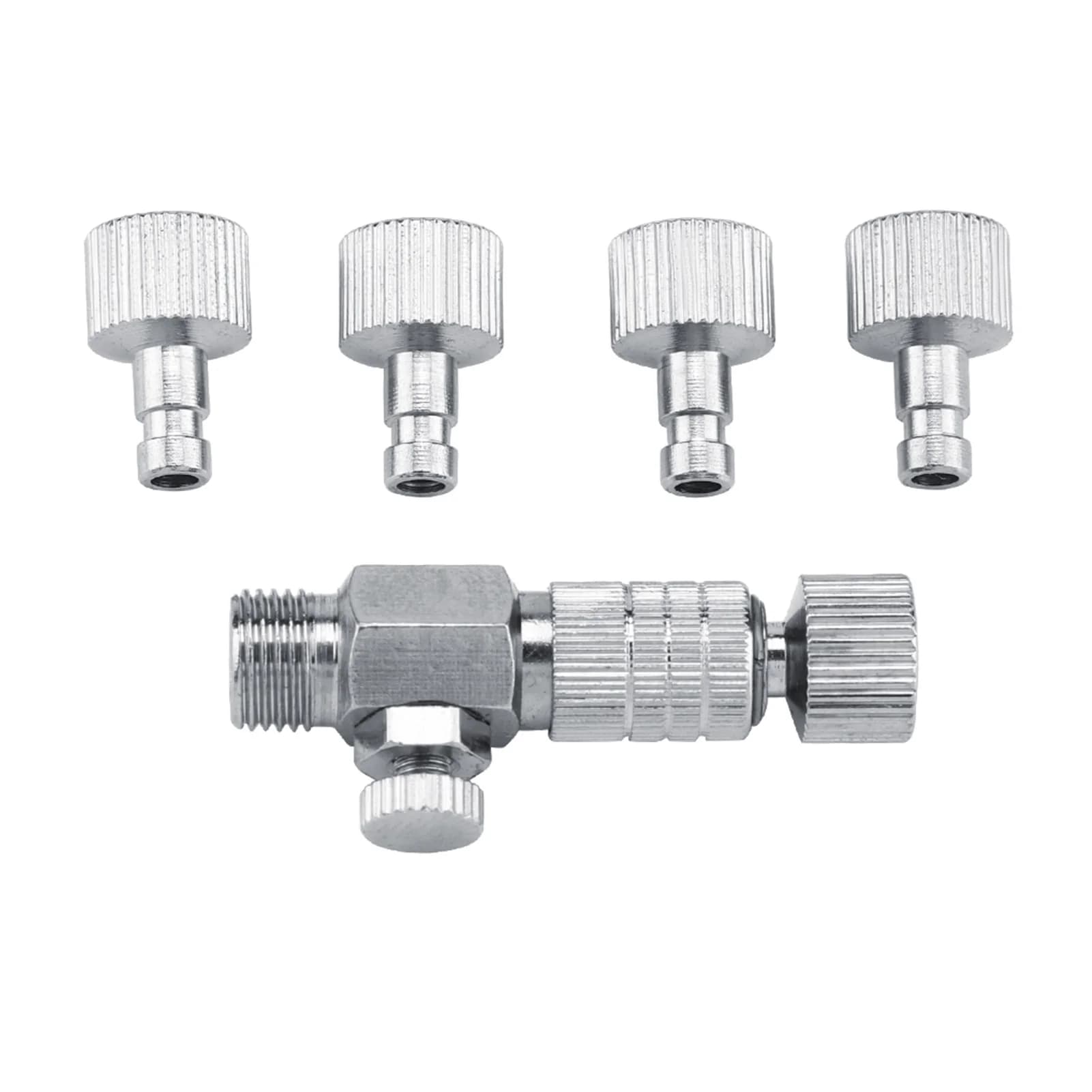 Adattatore di Disconnessione per Aerografo, Set di Connettori Rapidi Air Horse, Raccordi da 1/8'' con 4 Connettori, Set di Raccordi per Aerografo