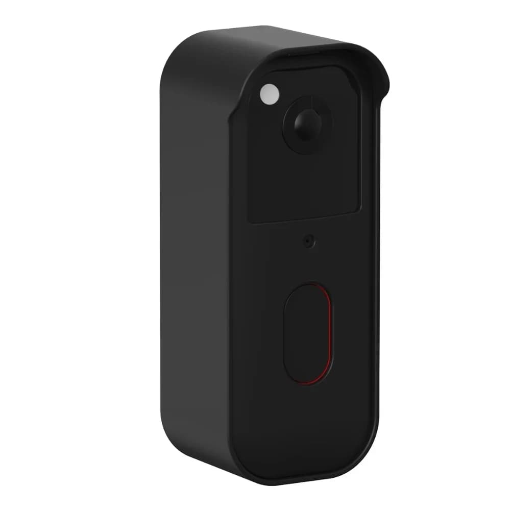 1 custodia in ABS per campanello video Blink, protezione resistente alle intemperie con protezione per la parte superiore, resistente alla polvere, copertura protettiva in silicone morbido.