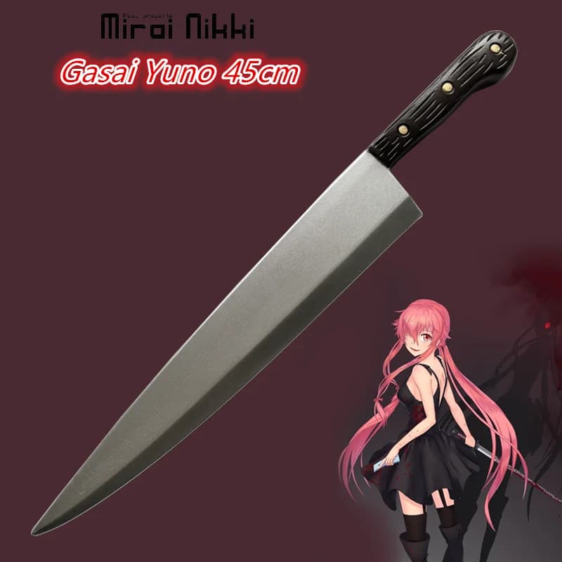 Future Diary Gasai Yuno coltello corto spada coltello da cucina universale armi e attrezzature cos oggetti di scena spada e coltello giocattolo in gomma PU
