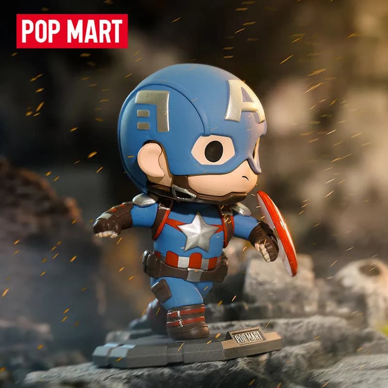 POPMART MARVEL AVENGERS Series Blind Box Guess Bag Mystery Box Toys Doll Cute Anime Figure Desktop Ornaments Collection