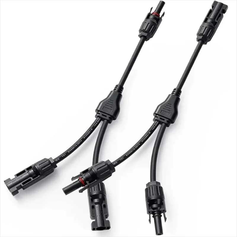 2Y Branch parallel connection 30A 1000V Electric solar connector 2 pcs Solar panel cable Wire connection